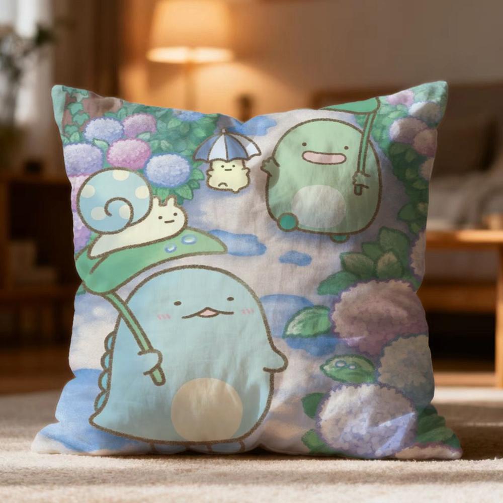 Popular SSumikko Gurashied Cushion Cover Soft Washable Pillow Case Multi-Scene for Couch Bed Travel Office Use