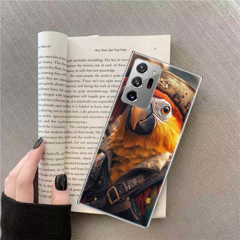 Macaw Pirate Phone Case for Samsung A17 A37 A57 A07 A16 A26 A36 A56 A05S A15 A25 A35 A55 Galaxy A03 A13 A23 A33 A53 A50S A51 A70