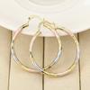 Huitan Attractive Hoop Earrings for Women Delicate Charming Bright Finger Accessories Graceful Noble Chic Ear Jewelry for Party