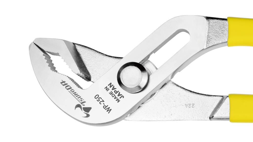 Tsunoda TTC Water Pump Pliers with Fits Groove, 5-Level Adjustment, 6-46mm Pipes, 250mm, WP-250
