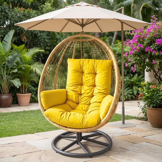 Egg Chair Cushion Waterproof Hammock Chair Cushion Outdoor Indoor Hanging Chair Cushion Replacement for Garden Yard Swing Chair