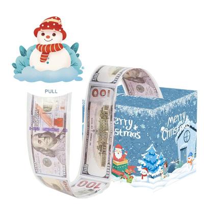 1Pcs Christmas Money Box Collection With Santa And Friends For Holiday Party Decorations Gift Exchange Cash Box Outdoor Gadgets