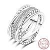 New Original 925 Sterling Silver Rings Stackable Infinite Silver Zircon Ring For Women Wedding Anniversary Birthday Jewelry Gift