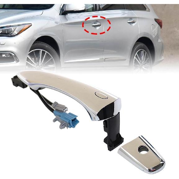 

XQSMWF Chrome Exterior Door Handle Front Driver Left Side Fit for Infiniti EX35 FX35 FX50 QX50 QX56 QX60 QX70 QX80 2008-2020 with Key Hole, Replace