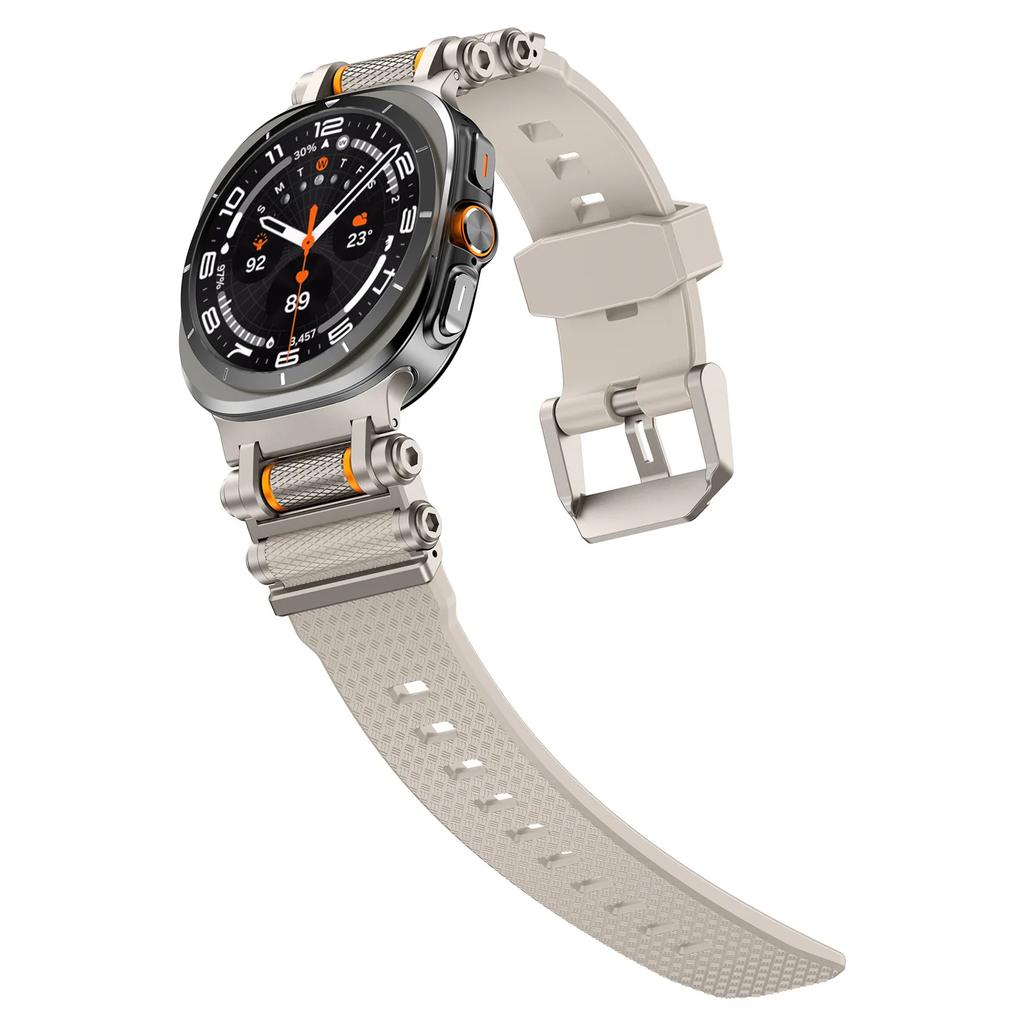 Gumový sportovní řemínek pro Samsung Galaxy Watch 7 Ultra 47mm Silikonový náramek pro Galaxy Watch Ultra 47mm Náhradní příslušenství