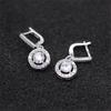 Huitan  Drop Earring With Brilliant Round Cutting Cubic Zirconia Fashion Jewelry Engagement Wedding Earrings For Women