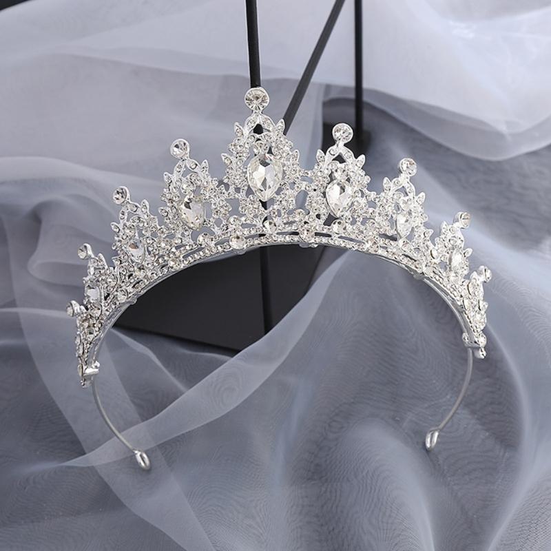 Hochzeit Haar Tiara Kristall Brautkrone Kopfschmuck Modisches Haarband Stirnband Haarschmuck Kopfschmuck Geschenk