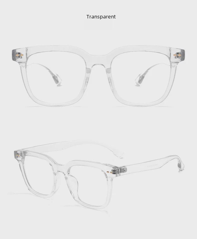 Danyang 80268D Ultra-Light Black Frame Myopia Glasses: Trendy Retro Square Design for Men. Compatible with Prescription Lenses.