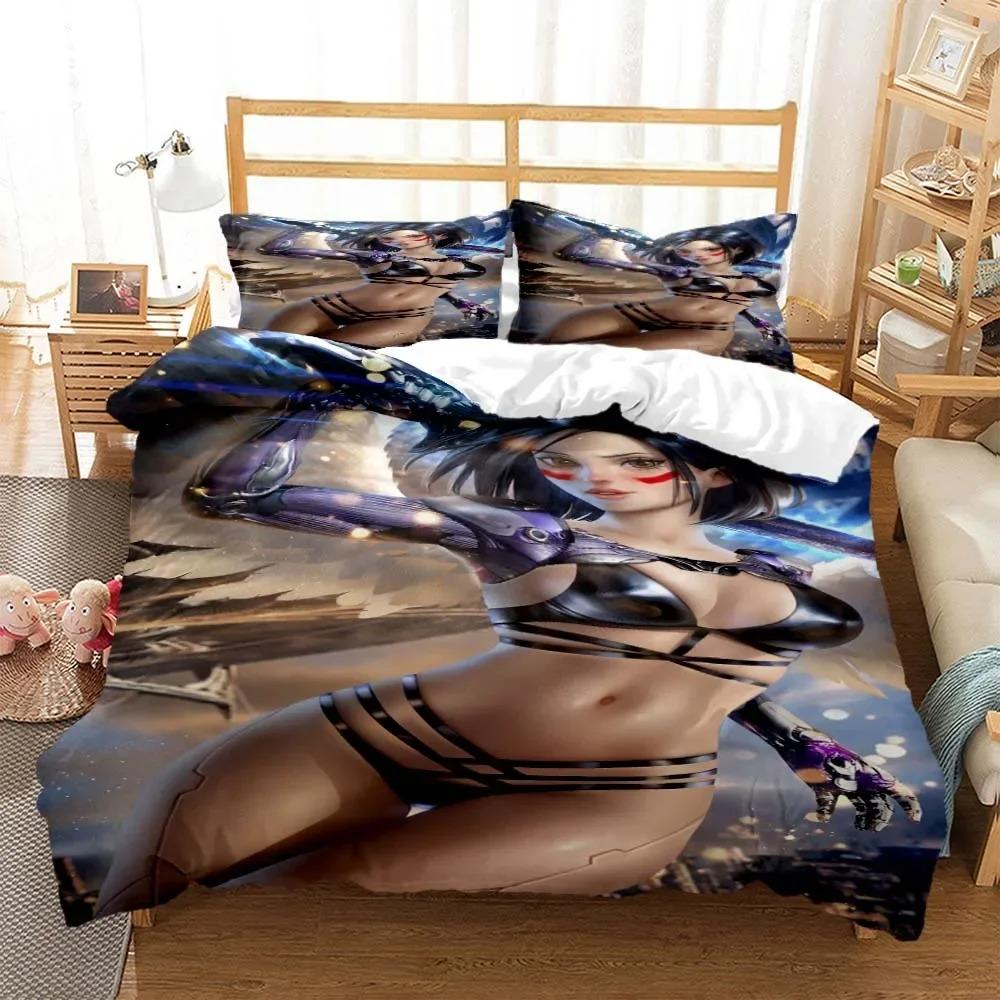 Sexy Anime Beauty Digital Print Polyester Bedding Sets Child Kids Covers Boys Bed Linen Set for Teens Bedding Set