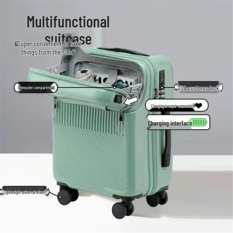 New Style Front-Opening Password Suitcase for Female Students - Carry-On