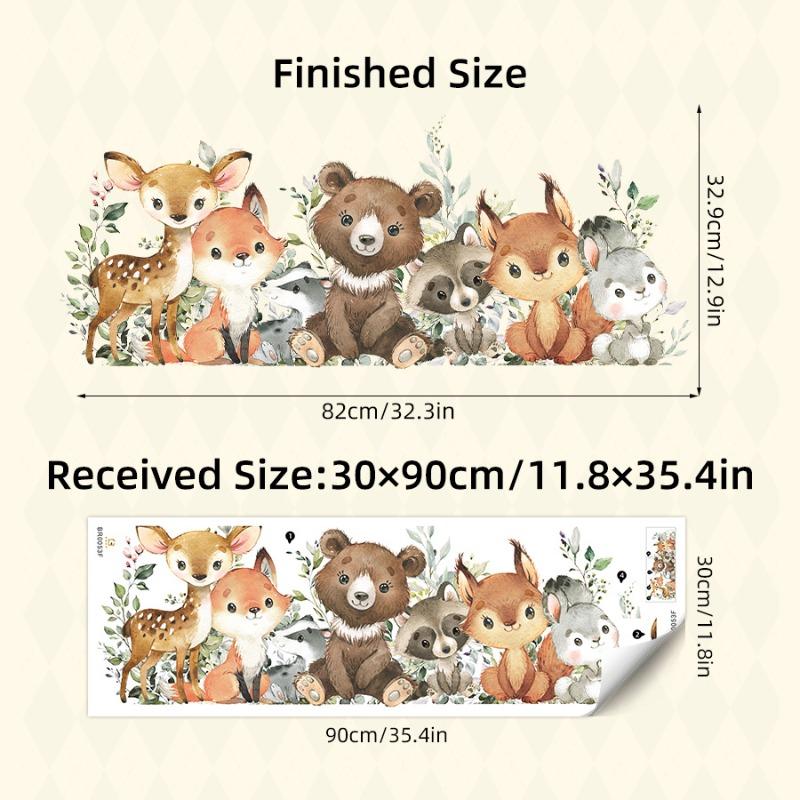 1Pc Cartoon Cute Bear Deer Smiling Animal Wall Stickers for Bedroom Living Room Nursery Decoration Wall Decals Kids Room Decor
