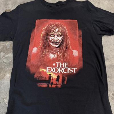 Sällsynt Exorcisten Skräckfilm Svart Kortärmad Unisex T-shirt Återtryck KH13732 Unisex T-shirt
