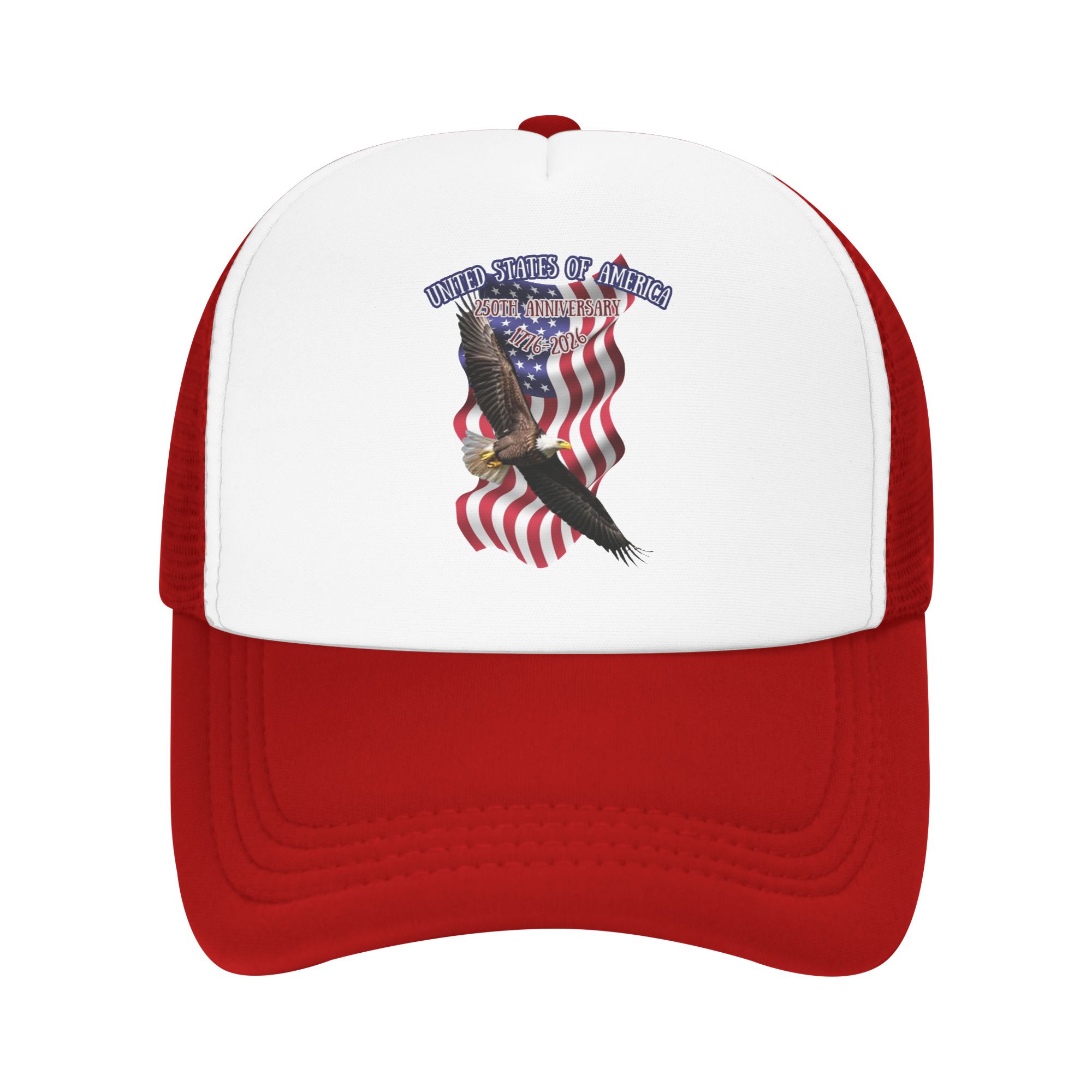 America Freedom Flight Mesh Baseball Cap Unisex Women Casual Sun Hat  Years of Freedom Dad Hat Adjustable Summer Trucker Cap One Size