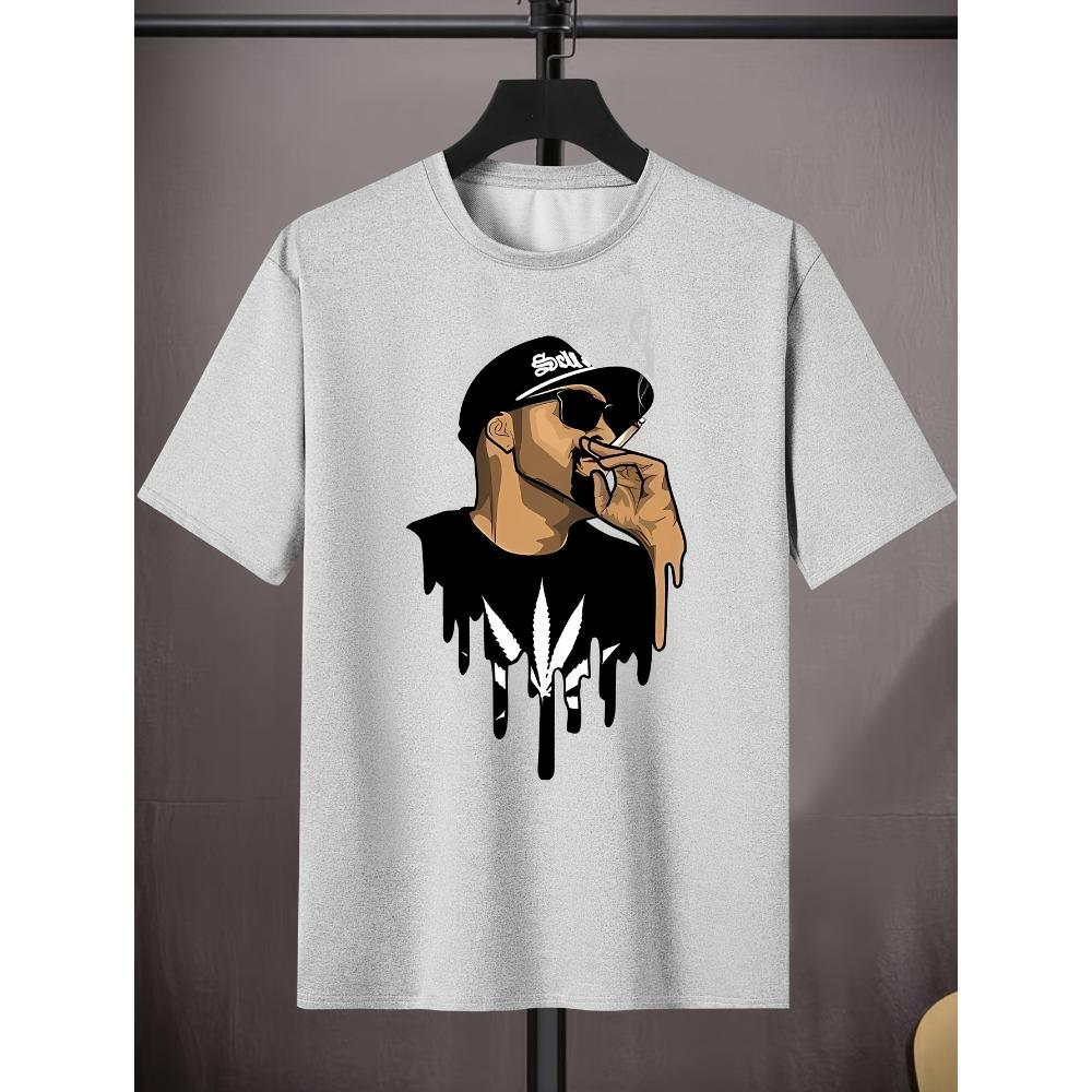 

European sizes Men S Casual Elastic Short-Sleeved Round Neck T-Shirt 4XL білий