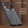 Frosted Semi-transparent Back Cover For VIVO X Fold 6 with Metal Lens Ring Front Glass Screen Protector Case