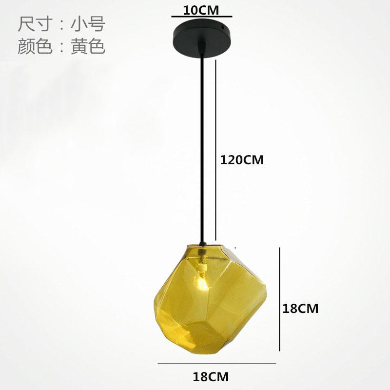 Simple Stone Glass Pendant Light Colorful Indoorp The Restaurant Dining Room Bar Cafe Shop Lighting Fixture
