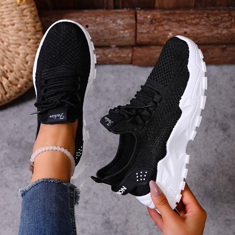 Flying weaving shock-absorbing fashion lightweight sports shoes casual shoes summer feet running shoes women's mesh breathable new models