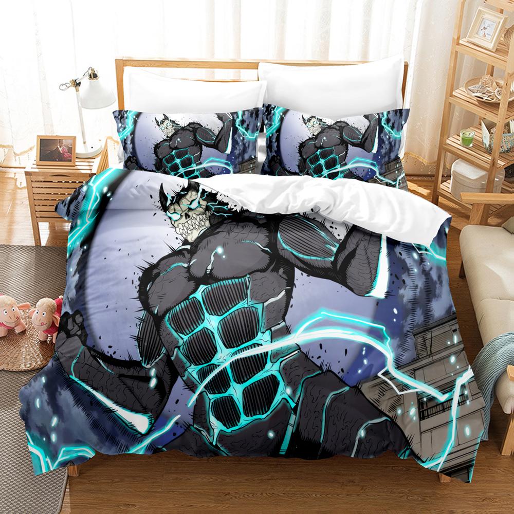 Home textile 3d printed monster pattern bedding set three-piece set single double large quilt cover pillowcase home