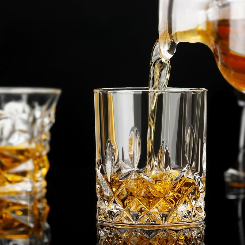Whiskey Glass Cup Beer Wine Crystal Wine Glass Cups for The Home Bar Party Hotel Restaurant Wedding Cup Table Decor 2025 New