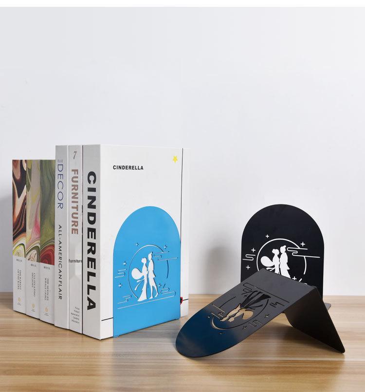 Chinese Style Ancient Architecture Metal Bookends: Decorative Desktop Ornaments and Book Support Clips