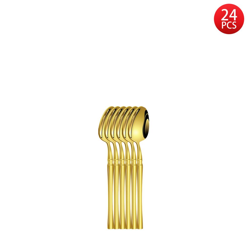 5/6/20/30pcs Gold waist cutlery set household stainless steel cutlery including knife, fork and spoon western cutlery