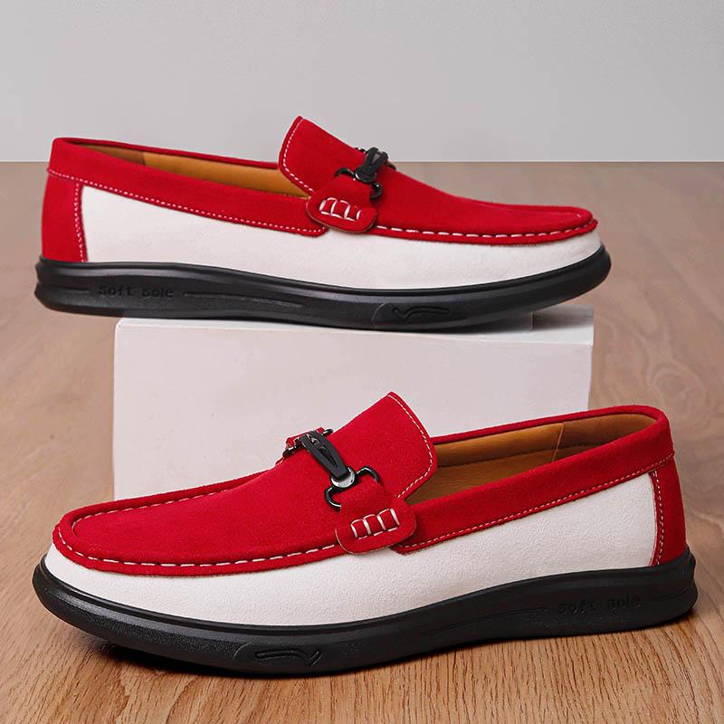 Fashion Handmad Men's Slip on Shoes New Male Summer Loafers Soft Suede Leather Casual Shoes Fashion Moccasins Classic Business Footwear