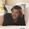 Actor Brad Pitt Pillow Case Fashion Square Pillowcase Bedroom Sofa Room Ins Decoration Leisure