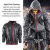Elastic Fabric Cycling Rain Jacket Dark Grey Rain Coat Easy To Carry Rain Over Jacket  Travel Use