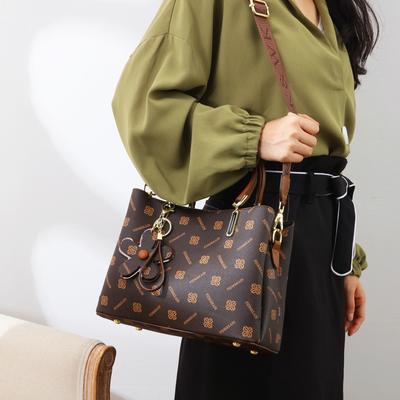 Tote Bag Pu Retro Bag 2025 New Temperament High-end Women's Bag Fashion Large Capacity Shoulder Messenger Bag Women