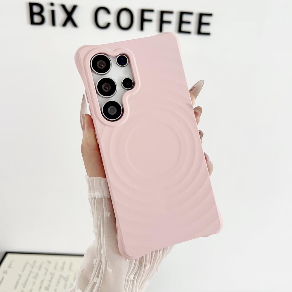 

Water Ripple Liquid Silicone Magnetic Case For Samsung Galaxy S23 S24 FE S25 Ultra Plus Wireless Charging Soft Shockproof Cover Galaxy S25