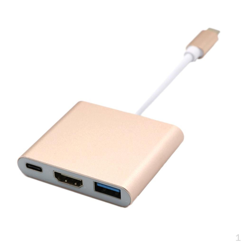 

Hub Digital AV Adapter USB3.1 Type-C to 1 USB 3.0 port PD hubs charging power delivery золотой