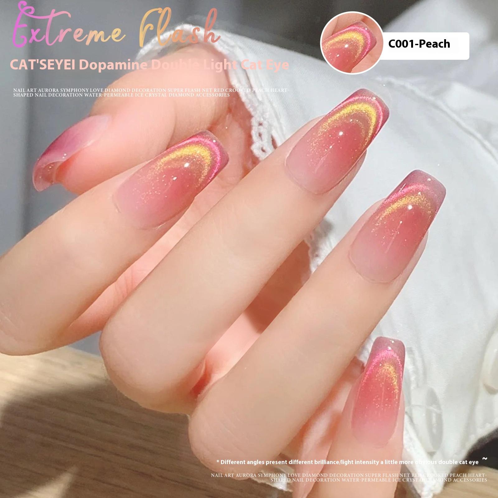 

Dopamine Double Light Cat s Eye Лак для ногтей Клей Отбеливающий Популярный Spar Cat s Eye Фототерапевтический Клей