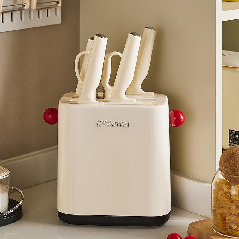 Dopamine Multifunctional Kitchen Knife & Chopstick Storage Rack - Stylish Plastic Organizer for Modern Homes