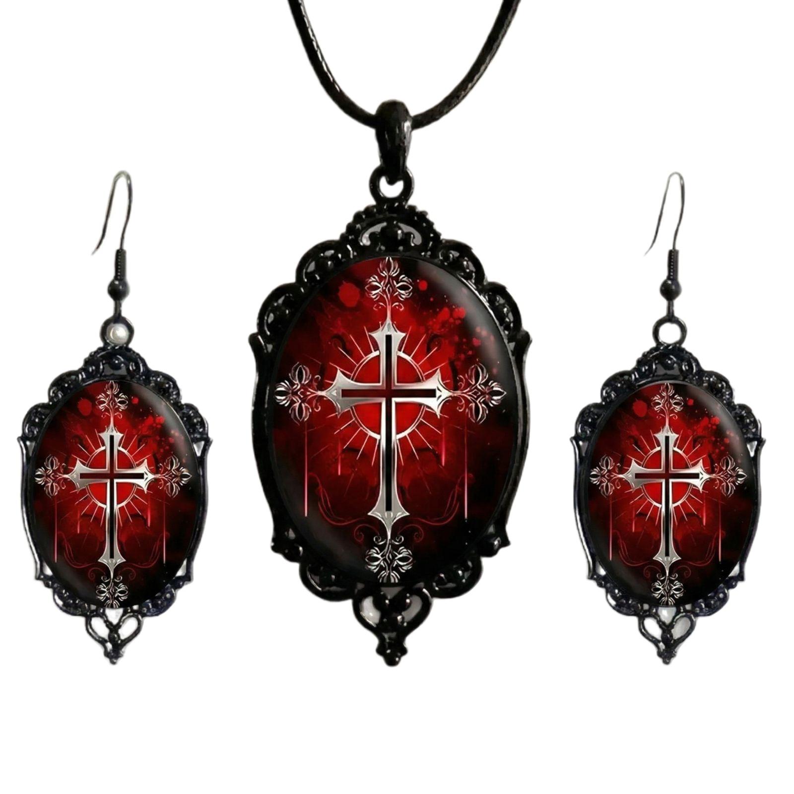 Винтажная Элегантность Ожерелье Серьги Кулон Украшения