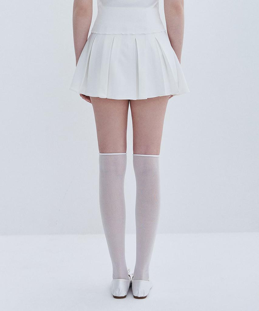 Moabel Classic Pleats Tennis Skirt - White