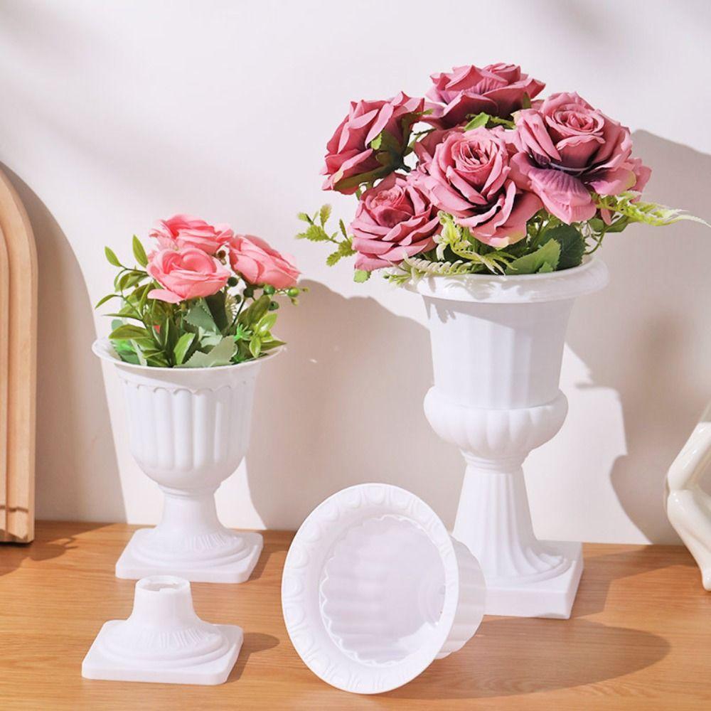 Mini Flowerpot Plastic Standing Succulent Planter Pot Pedestal Style Nordic Style Decorative Vase