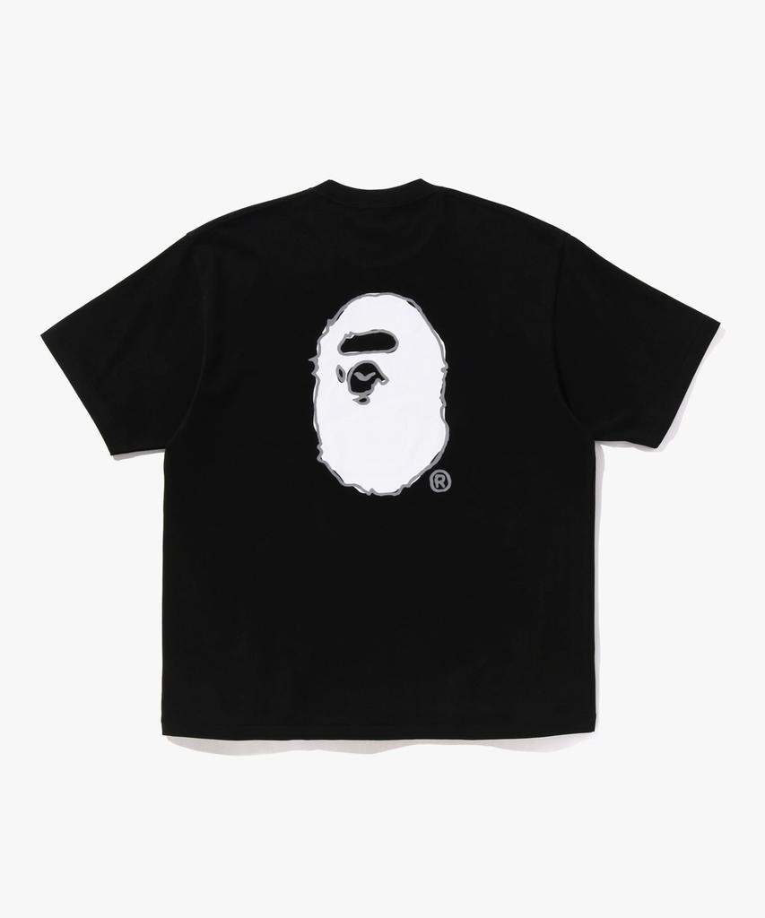 Beipeu Hand Draw Bape Logo Relaxed Fit T-Shirt (M) Black