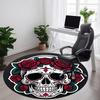 1PC Sugar Skull Office Round Rug, Non Slip, Soft and Durable Office Rug for Interior Decoration, Perfect for Office