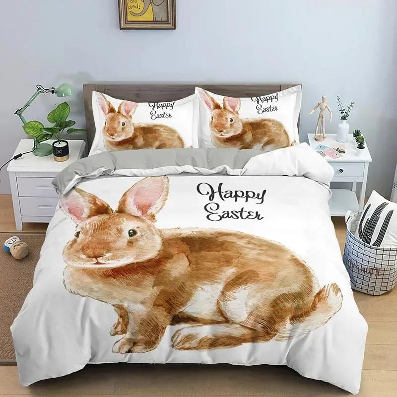 

Cartoon Cute Dograbbit Duvet Cover 3D Printed Nordic Bedding Set Pillowcase Double Twin Full Queen King Size Quilt Cover 70x133cm 2pcs