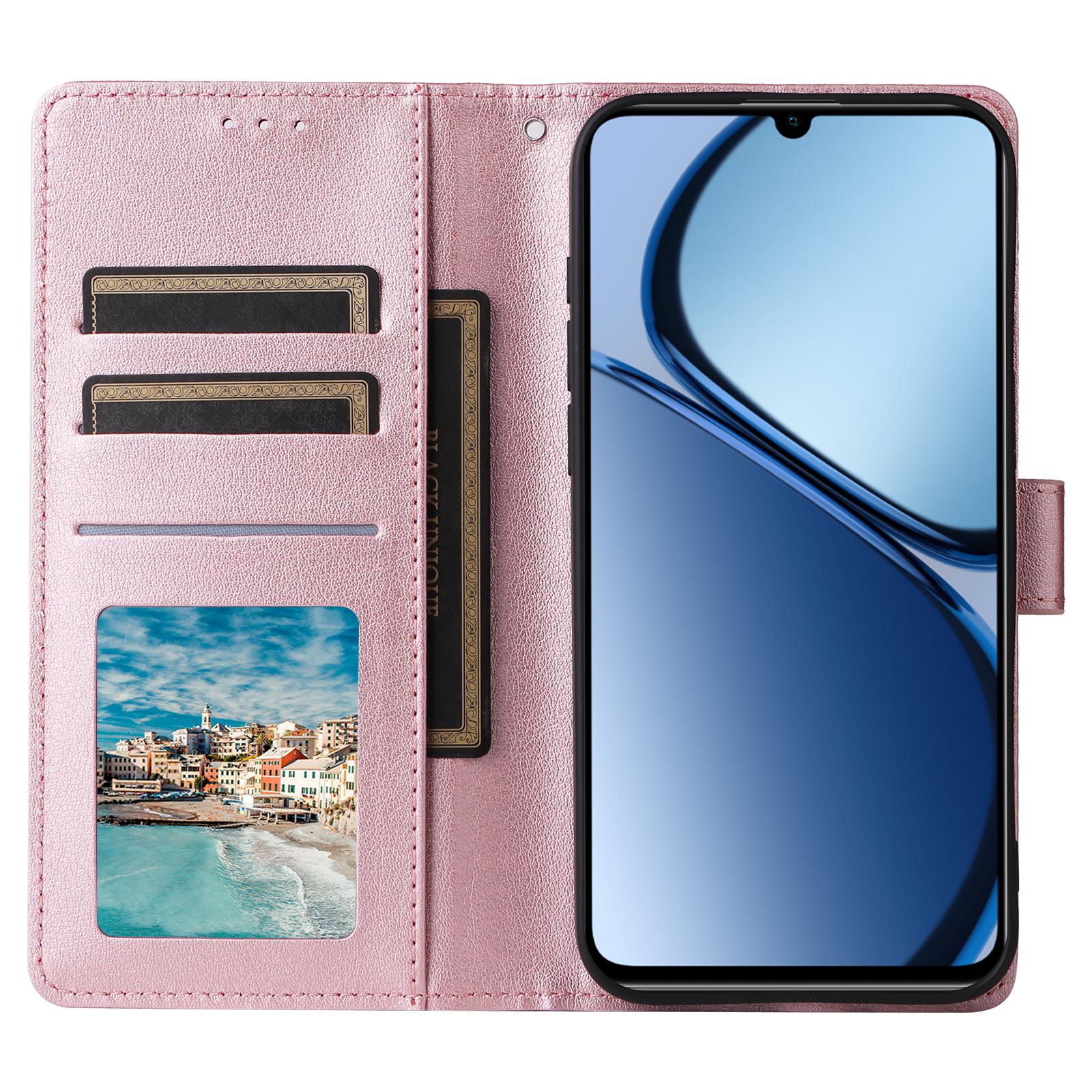 

Чохол-гаманець для телефону Realme Note 60/Note 60x 4G/C61 4G/C61 (Індія) 4G/C63 4G/Narzo N63 4G Чохол з ПУ шкіри Wine Red
