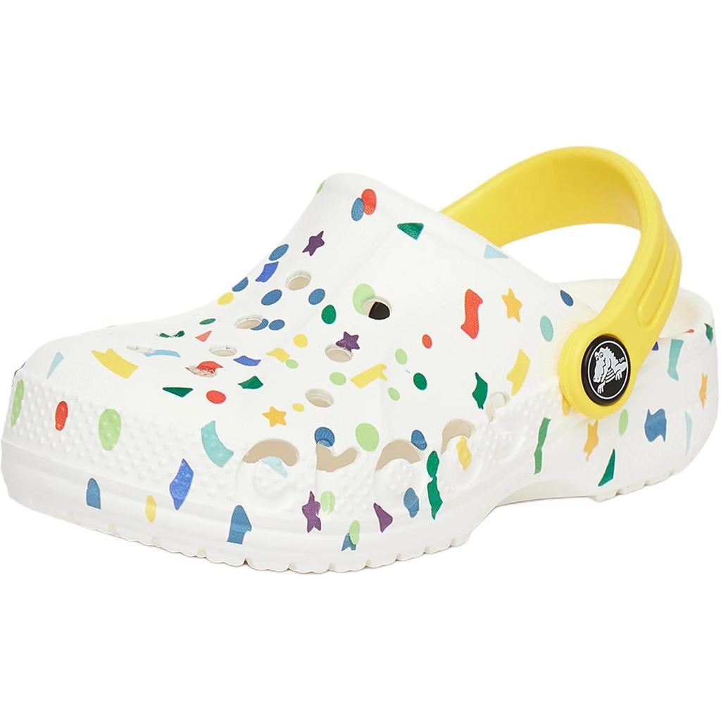 Crocs Baya Seasonal Printed Comfortable Versatile Non-Slip Durable Low-Top Sandals Kids sandals White 209728-94S