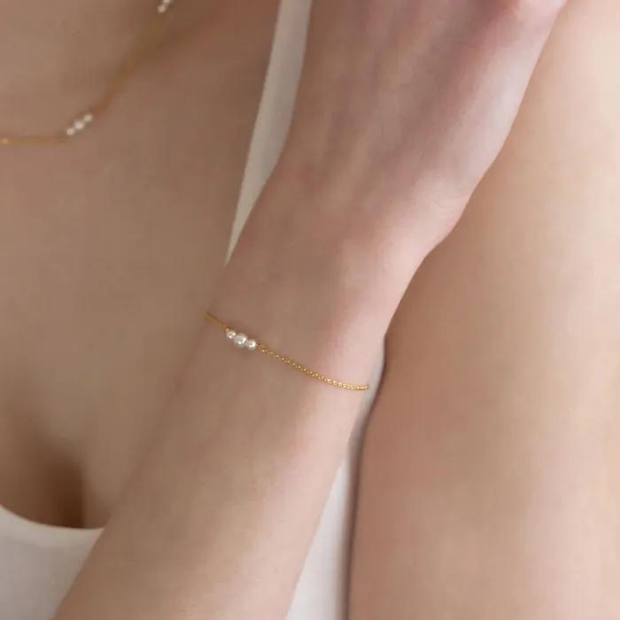 Petite Pearl Chain Bracelet