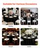 Black Round Tablecloths 6 Pack, 120 Inches In Diameter, Stain- & Wrinkle- Resistant, Machine Washable Table Clothes, Polyester Fabric Table Covers for