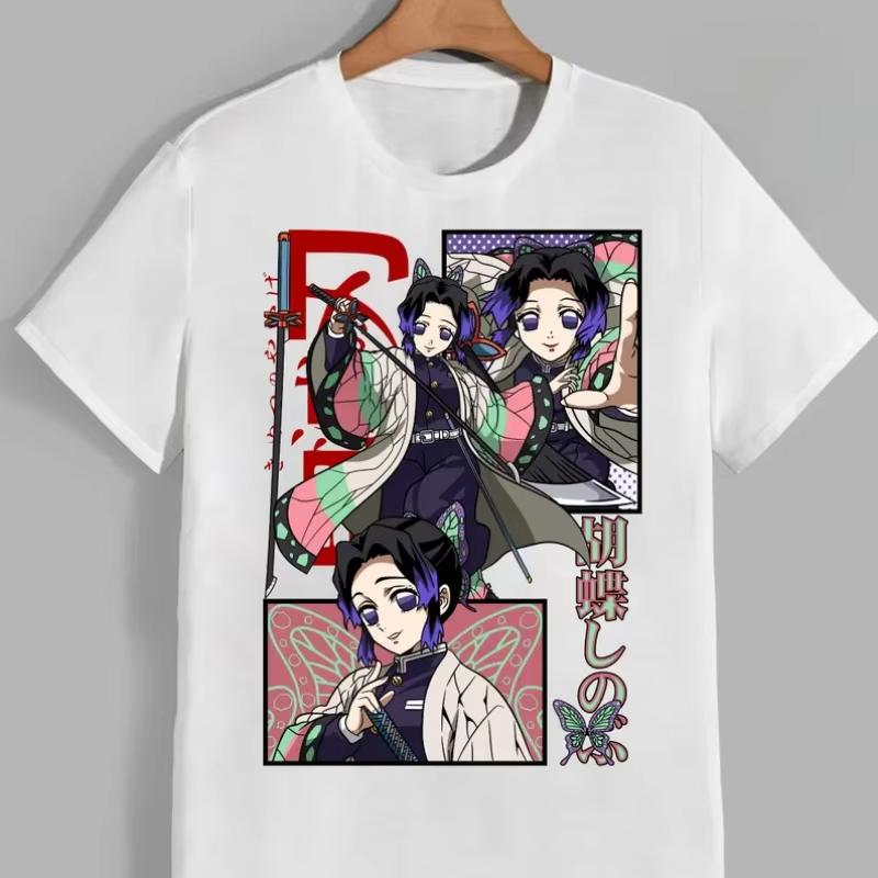 

Anime Kochou Shinobu Demon Slayer T Shirt Summer Cotton Unisex Women Tee Couple Streetwear Harajuku O-Neck Fashion Casual Y2k Tops 4XL