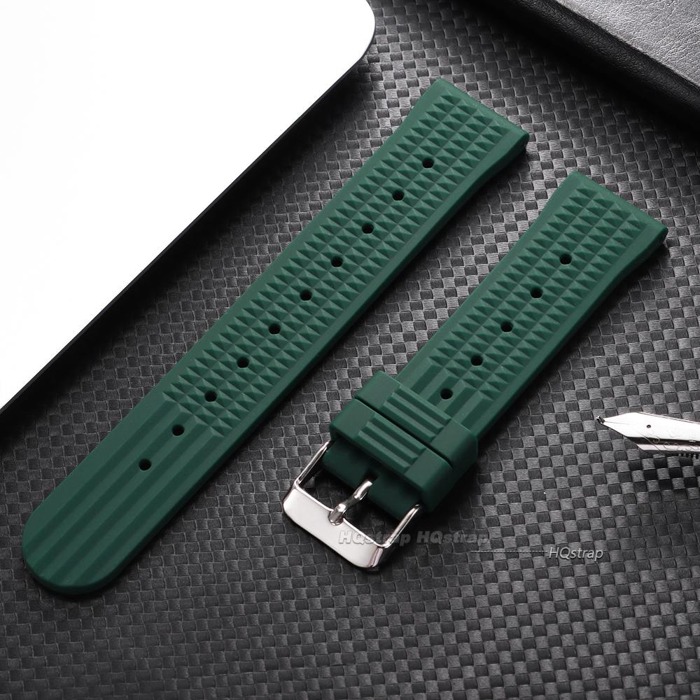 Premium Rubber Watch Band for Seiko Soft Universal 20mm 22mm Silicone Strap Replacement for Water Ghost Waterproof Watchbands