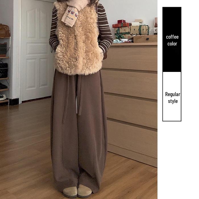 

2026 Women s Plus Size Korean-Style Versatile Slimming Cozy Pants: Narrow, Wide-Leg, and Straight-Leg Options for Fall/Winter XL
