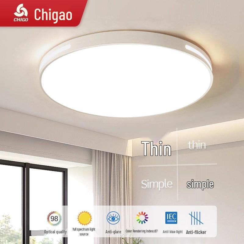 Ultra-Thin LED Ceiling Light 2025 - Full Spectrum Eye Protection, Super Bright Minimalist Design for Master Bedroom