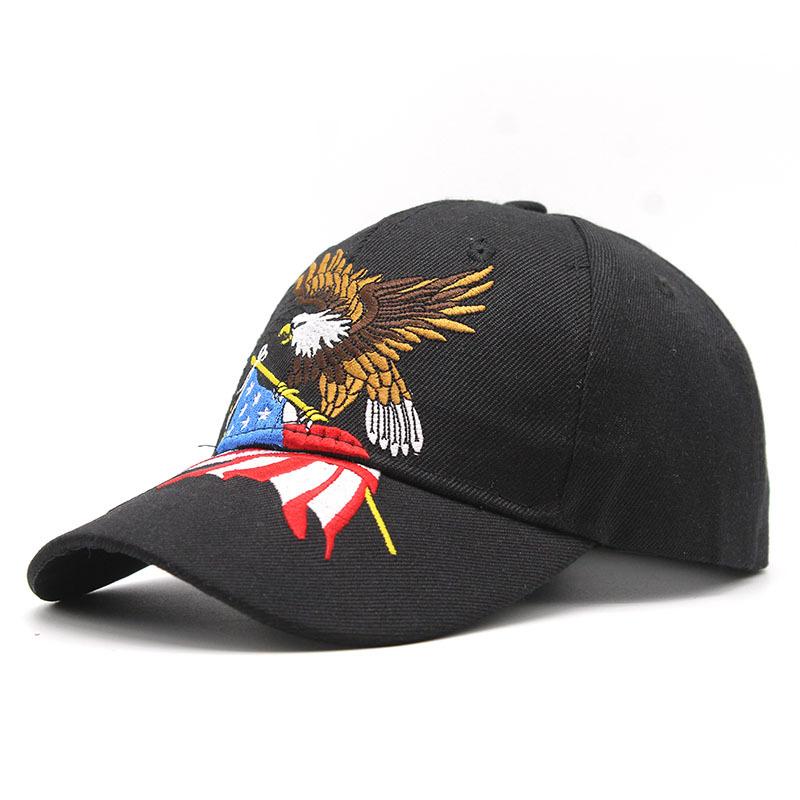 Hat Men'S American Flag Eagle Embroidered Baseball Cap Cap Women'S Outdoor Shade Sun Protection Cap
