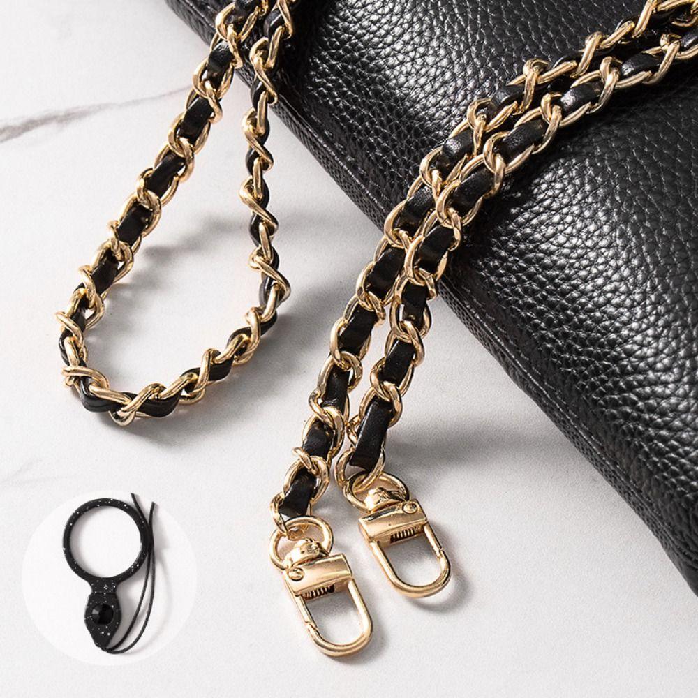 Zinc Zinc Alloy Metal Leather Chain PU Leather Phone Hanging Rope Cellphone Lanyard  for Phone Hanging