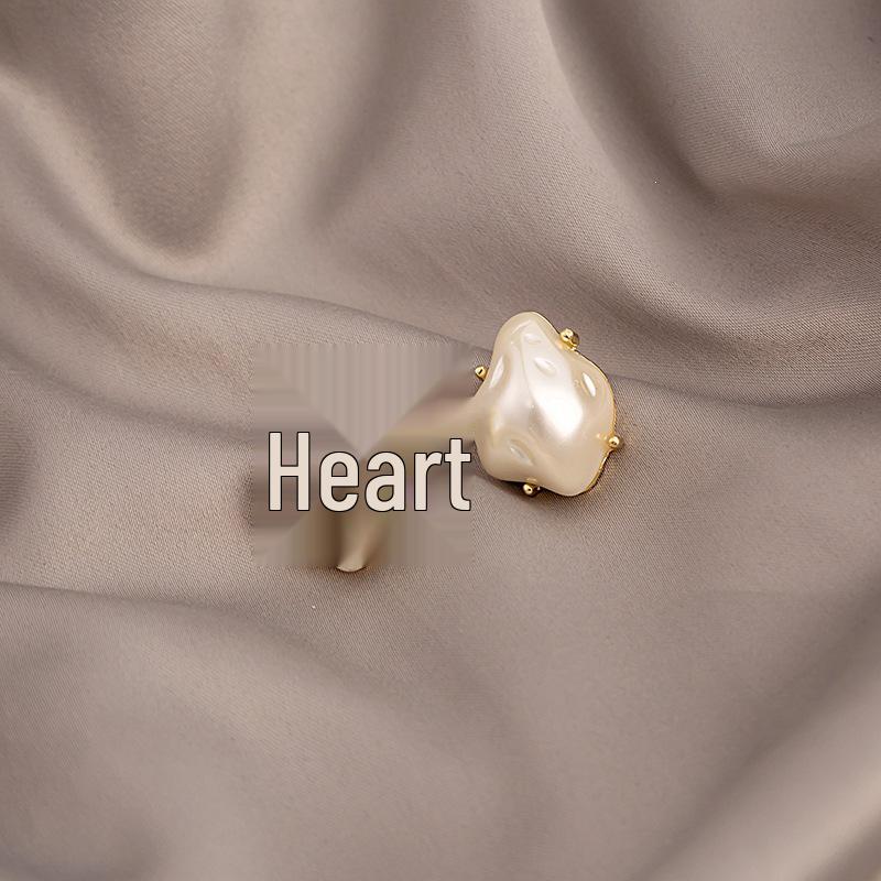Women's Light Luxury White Baroque Earrings - Unique Korean Dongdaemun Ear Studs